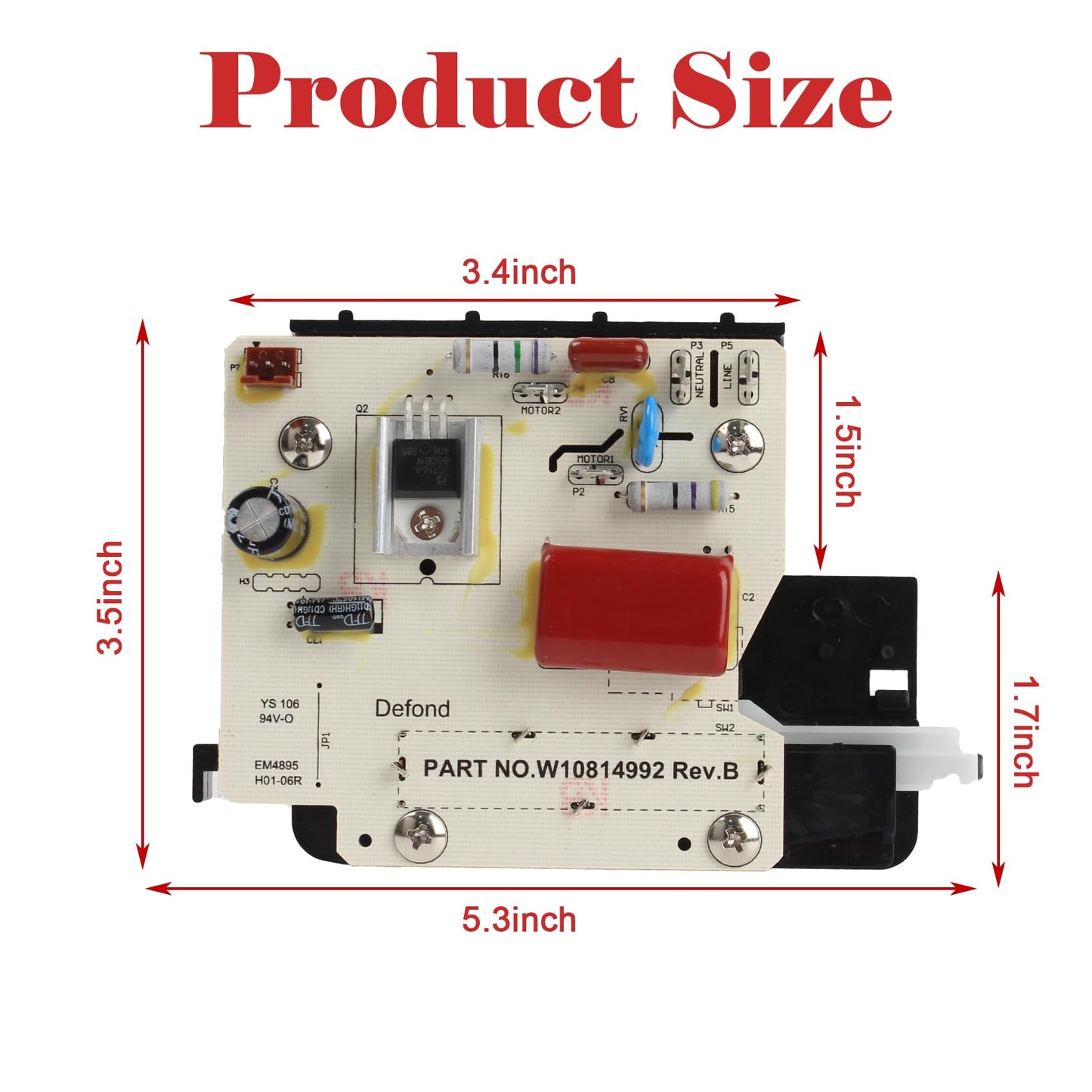 AdZzz WP9706648 mixer speed control board AP6013720 9706648 9706052 9707511 kitchen supplies parts Genuine OEM part