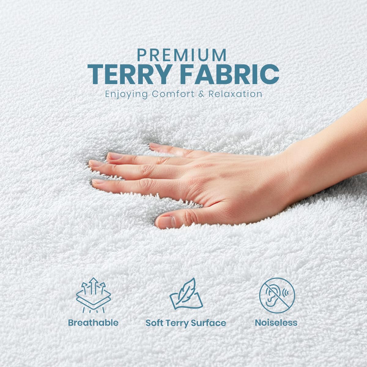 Twin XL Size Mattress Protector Waterproof 2 Pack, Premium 200 GSM Terry Mattress Cover, Soft & Breathable Bed Cover, Fitted Sheet Style Stretchable Deep Pockets 15" by Utopia Bedding (White)