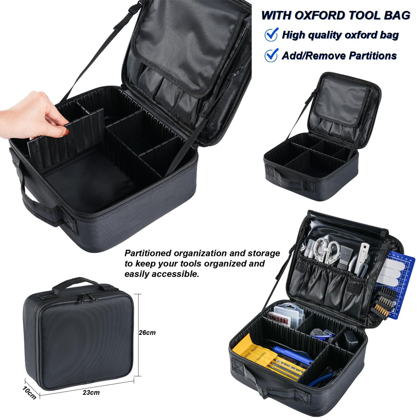 124Pcs 3D Printing Accessory Tools with Tool Bag for 3D Printer Modeler Basic Tools Diverse 3D Print Nozzle Cleaning Kit Mini Rotary Tool 3D Printer Tools for Remove/Trim and Finish 3D Print