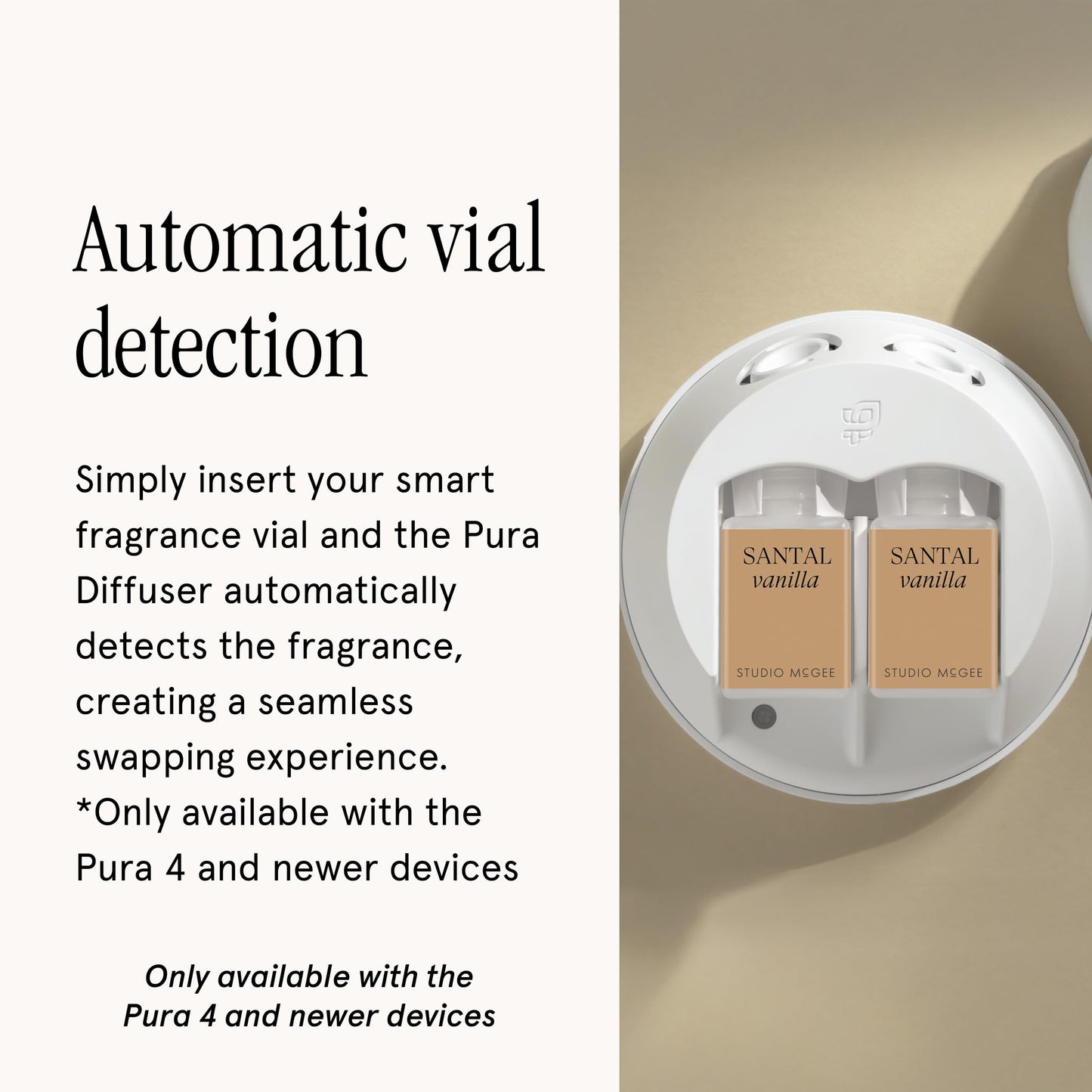 Pura x Studio McGee Home Scent Refill - Smart Air Diffuser - Long-Lasting Luxury Fragrance per Refill - Home Essential - Clean & Safe Diffuser Fragrance - 2 Pack, Santal Vanilla