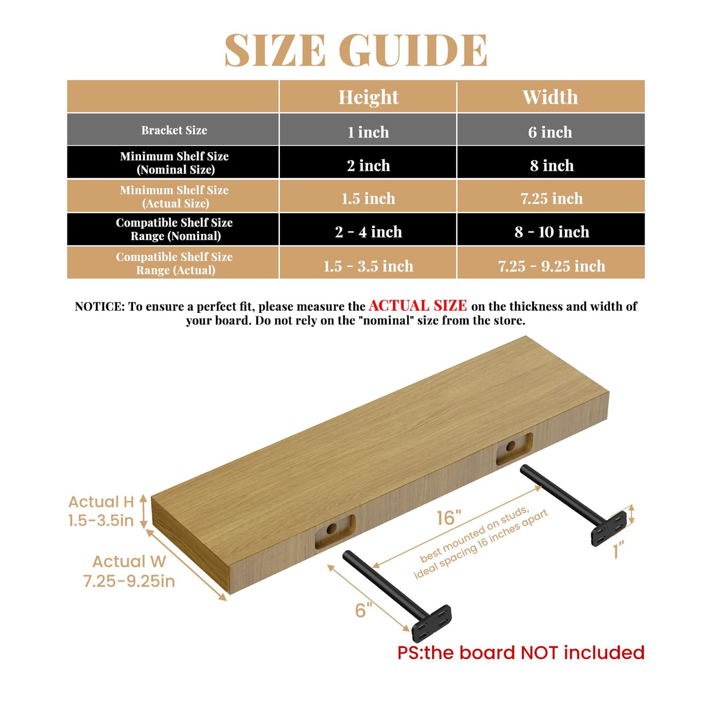 8pcs Wall Shelf Brackets Heavy Duty Floating Shelf Bracket Hidden,Invisible Black Shelving Brackets Decorative Floating Shelf Hardware Heavy Duty,Metal Shelf Support Bracket(6"-8pcs)
