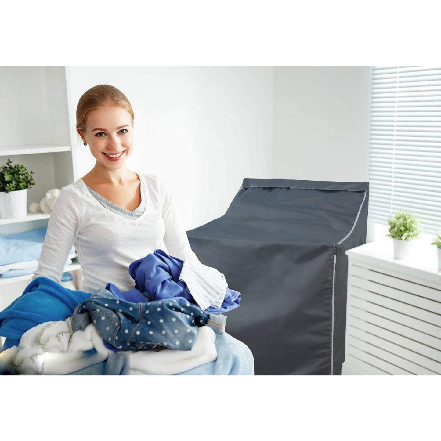 Mr. You Washing Machine Cover for Top-Load Washers – Heavy Duty Outdoor Protection for Most Washers and Dryers, W29” x D28” x H40” (Black,2 Pack)