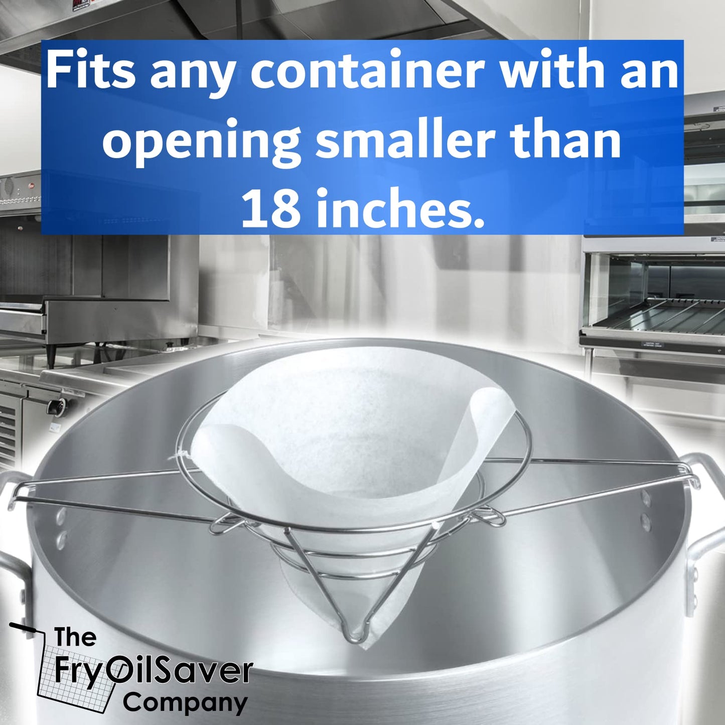 Chef Master Fryer Oil Filter Stand with Folding Arms to Attach to Deep Fryers, Cooking Oil Filter Holder, Maple Syrup Cone Filter Stand, 7.68 x 9.25 x 9.25 - 90073