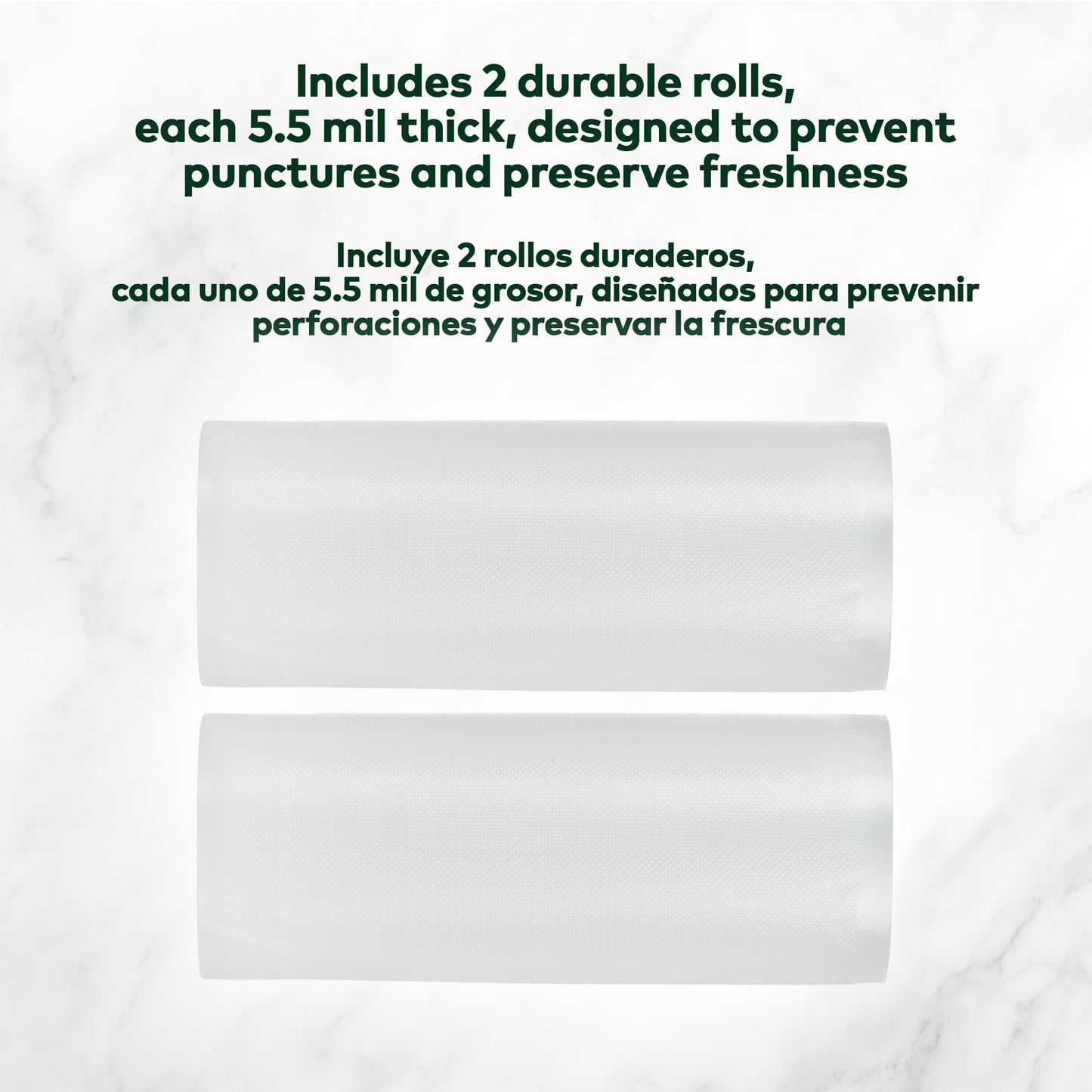 Stash Proof Vacuum Seal Rolls 11" x 50' 2 Pack (100 Feet Total) (Clear and Clear) 5.5 Mil - BPA Free Commerical Grade Food Saver for Storage, Sous Vide, and Meal Prep Sealer Bag