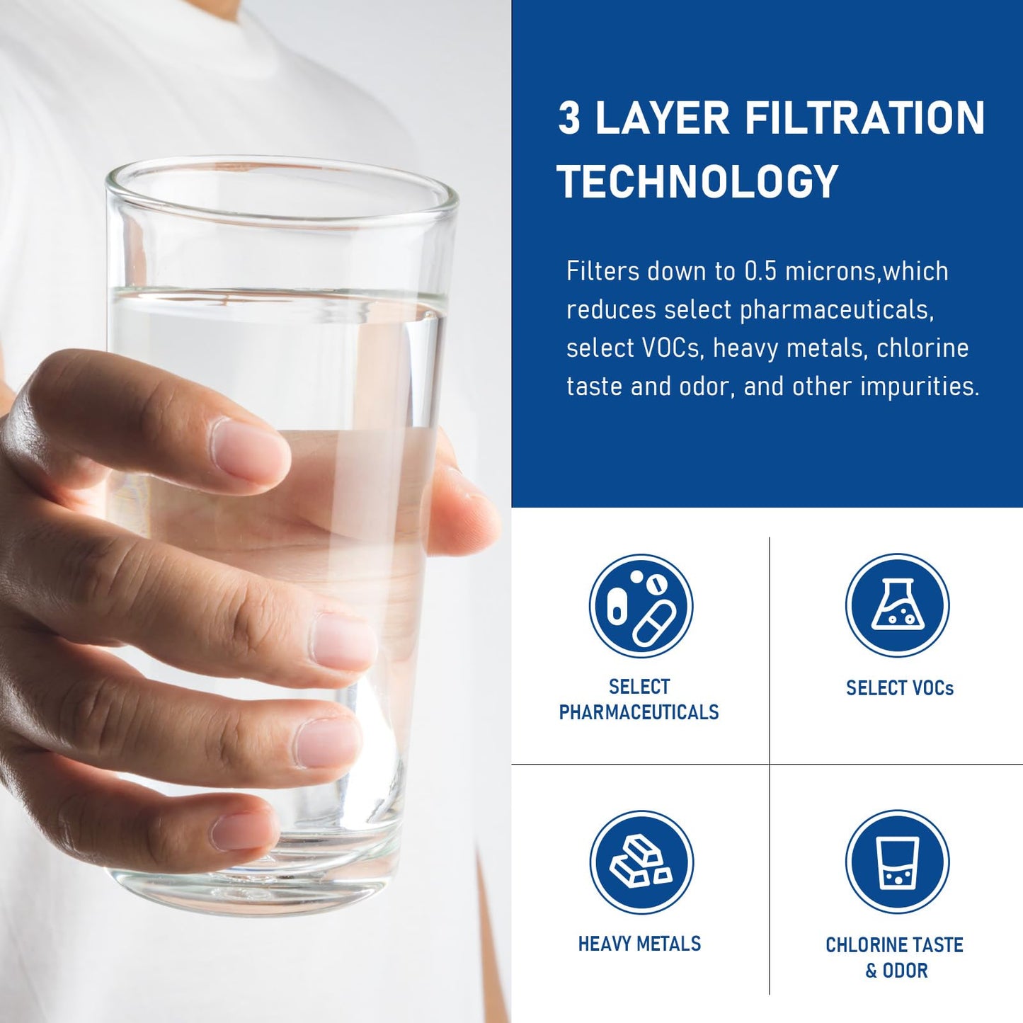 PERCOLA KAD4RXD1 Water Filter Replacement, Compatible with KitchenAid KAD4RXD1, KitchenAid KRFC300ESS, KBFS20EVWH, KBFS25EWMS, KFCO22EVBL, KFCP22EXMP, KFCS22EVMS, KFIS20XVMS, KFXS25RYMS (3 Pack)