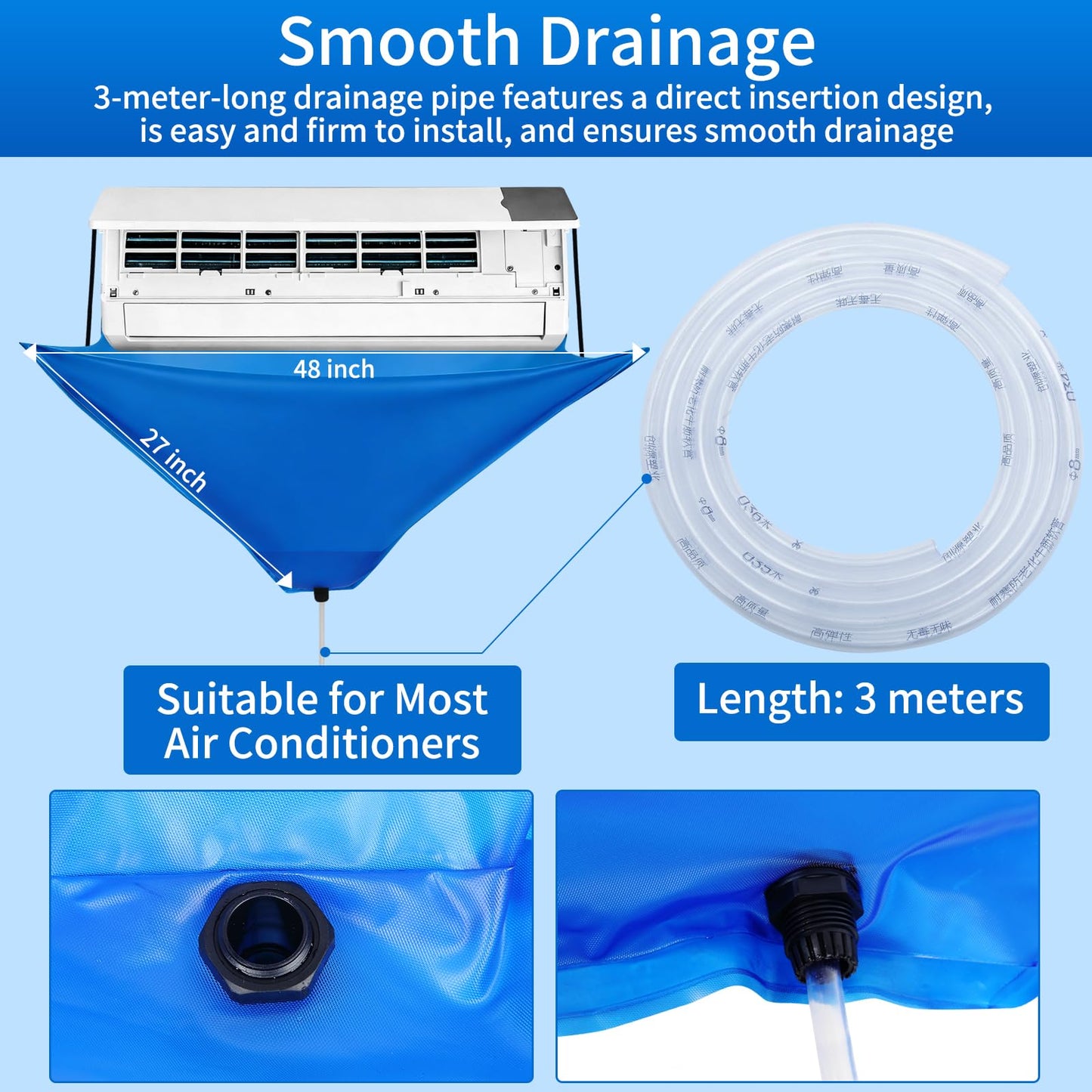 GXFEY Mini Split Cleaning Kit for Air Conditioner,Wall Mounted Air Conditioner Cleaning Tools Waterproof Cover (11pcs)