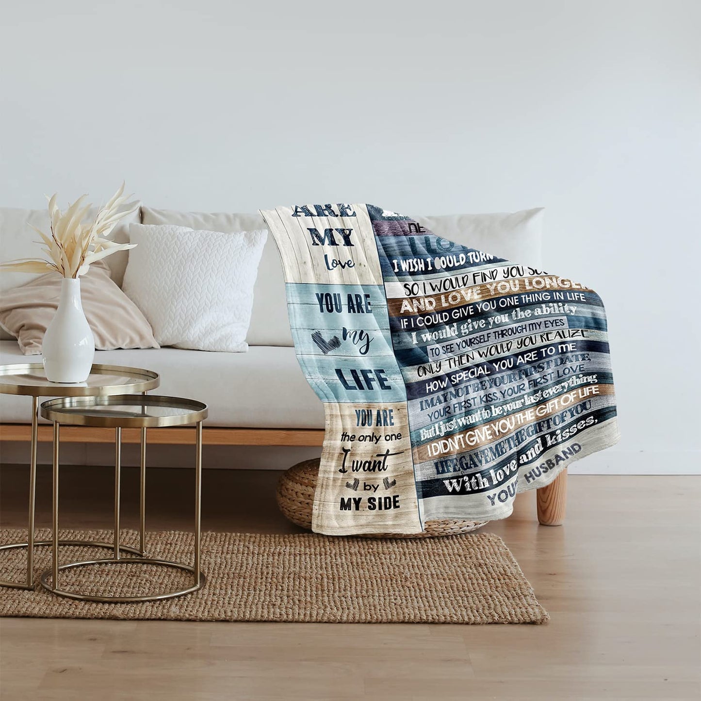 Anniversary Romantic Gift for Women, to My Wife Blanket from Husband, Wife Birthday Gift Ideas, Anniversary Wedding Gift for Her, Soft Flannel Throw Blanket for Couch Sofa Bed