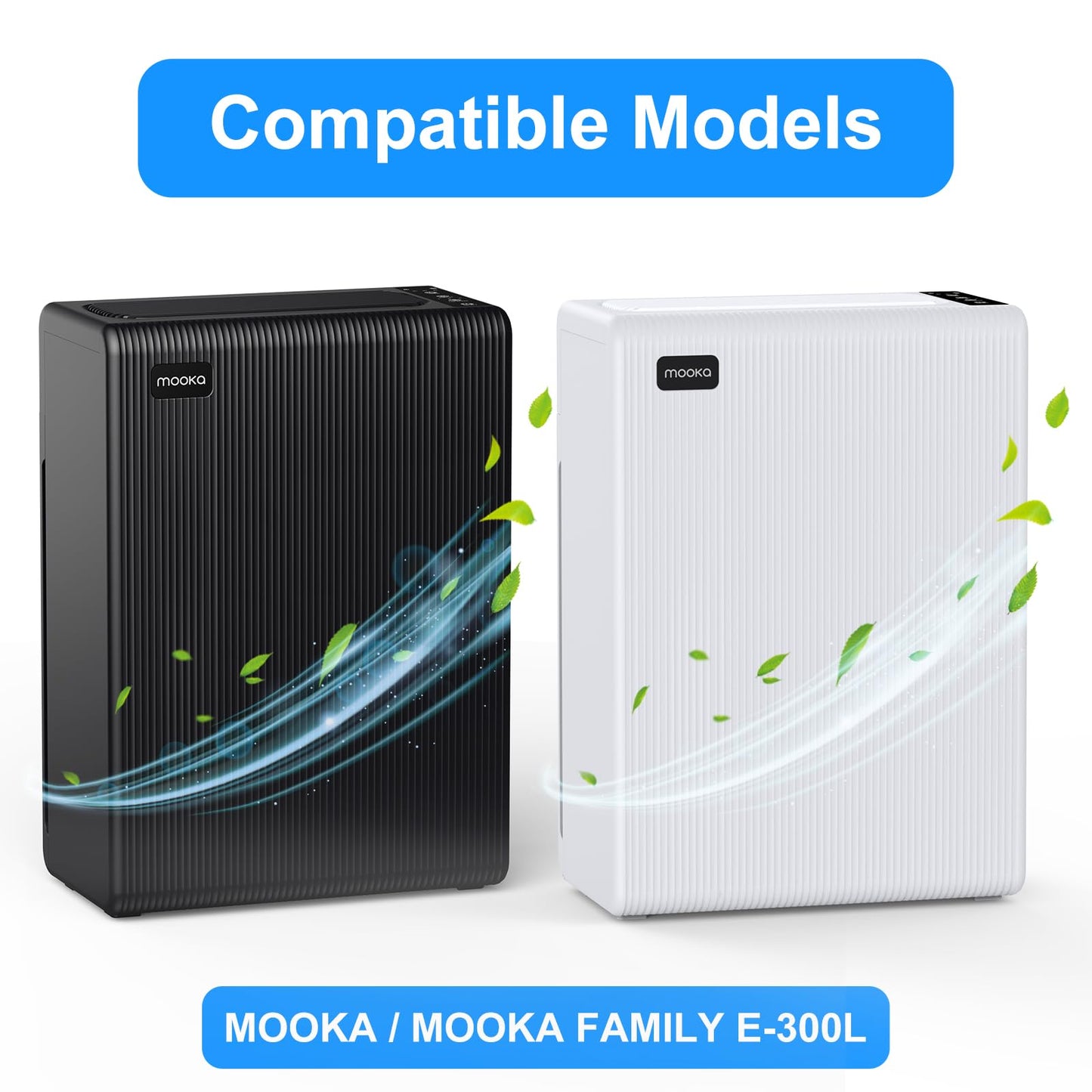MOOKA FAMILY E-300L Air Purifiers Official H13 Replacement Filter Compatible with MOOKA E-300L Air Purifiers (2 Count)