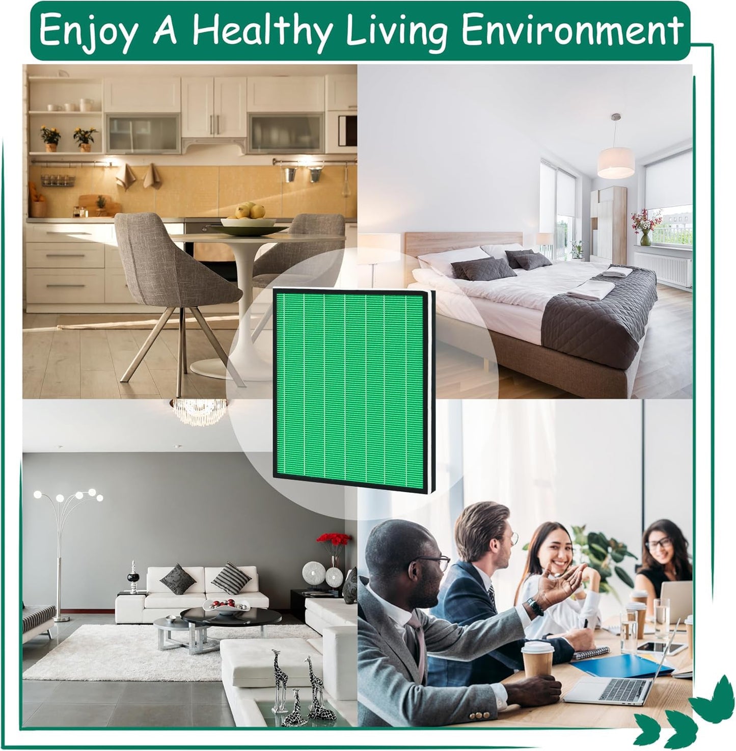 Asheviller Airmega 250/250S Filter Replacement, Compatible with Coway Airmega 250S and Coway Airmega 250 Air Purifier, Max 2 Green True HEPA and Active Carbon Filter, 2 Pack