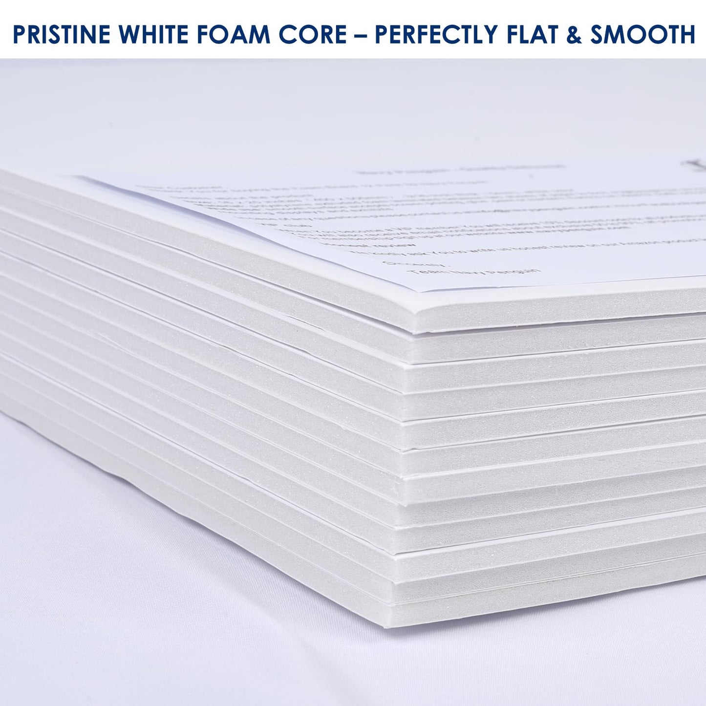 Foam Board 24 x 24 x 3/16" (5mm) - 12 Pack - White Poster Board, Acid Free, Double Sided, Rigid, Sign Board Foamboard for Mounting, Crafts, Paintings Prints, Art, Display, Presentation and Projects