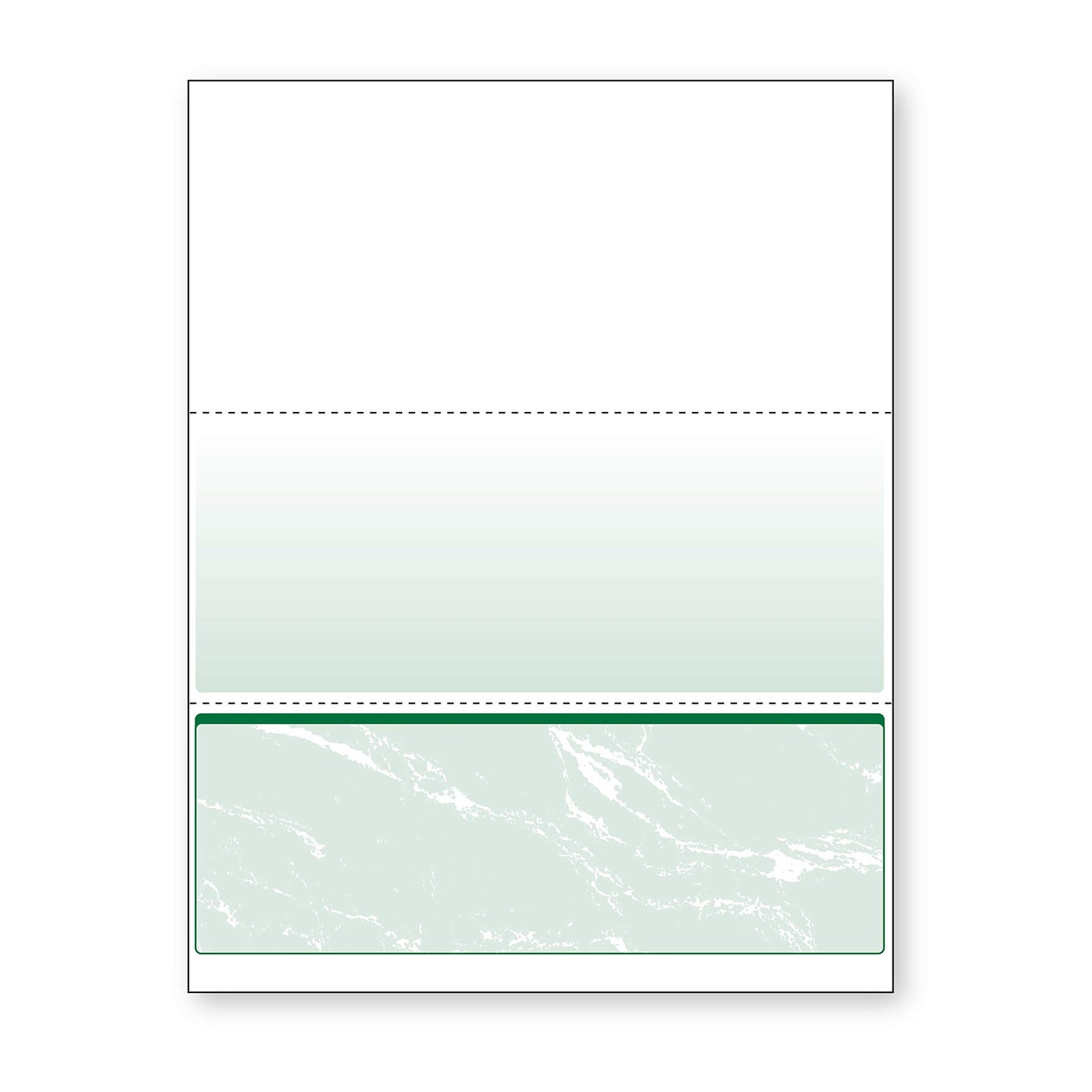 DocuGard Standard Green Marble Bottom High Security Check Paper - QuickBooks & Laser/Inkjet Printer Compatible - 11 Security Features - 500 Blank Business Checks (04518)
