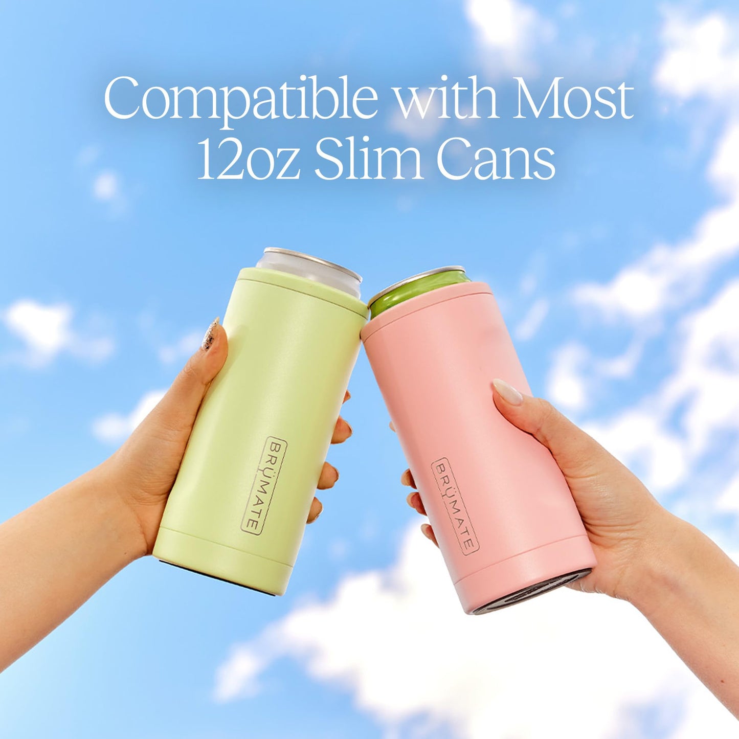 BrüMate Hopsulator Slim Can Cooler Insulated for 12oz Slim Cans | Skinny Can Insulated Stainless Steel Drink Holder for Hard Seltzer, Beer, Soda, and Energy Drinks (Onyx Leopard)