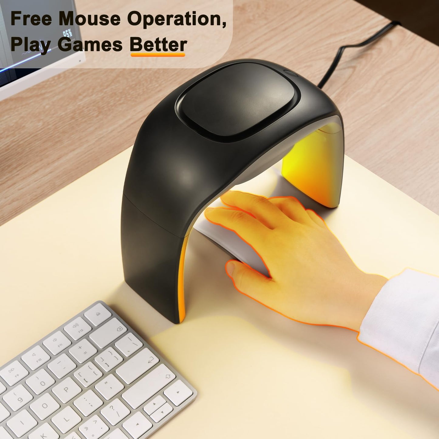 nediea Mouse Pad Hand Warmer, 110V 100W Mouse Pad Hand Warmer, Foldable Electric Warming Heater for Office Desk, Gaming Desk Warmer Accessories (Black)
