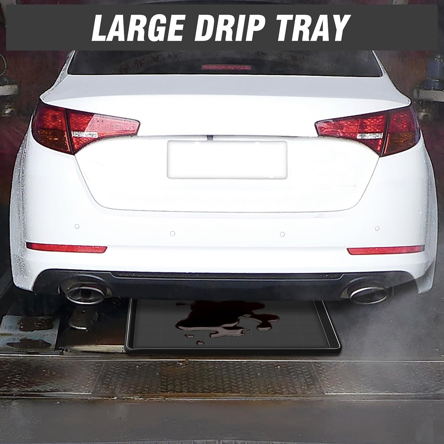 DJZZ 3 Pcs Extra Large Oil Drip Pan 35.4 x 24 x1.5 Inches Under Car Plastic Auto Oil Drip Tray Car Oil Catch Pan Replacement Tray for Garage Floor