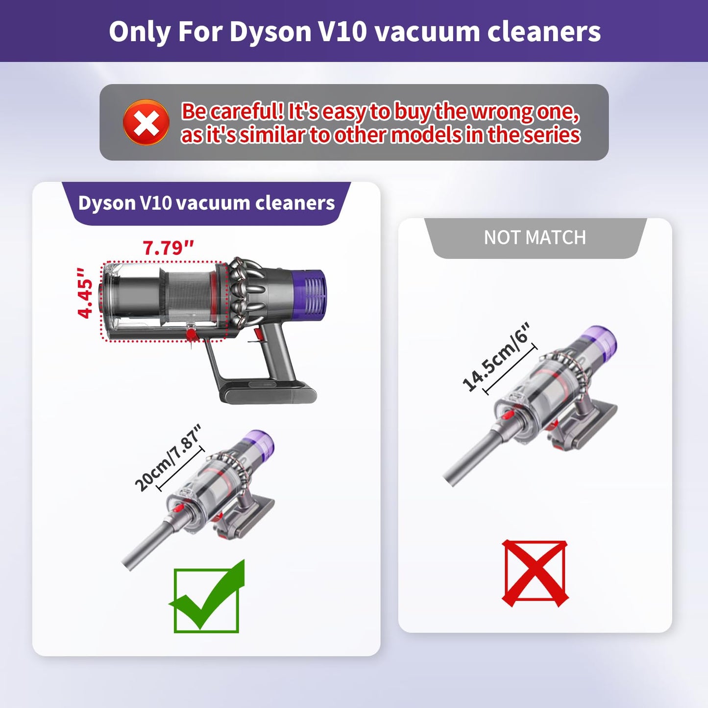 Upgraded Dust Bin Replacement Compatible With Dyson V10 SV12 Animal and Absolute Models Only,Canister Bin for Part No.969509-01 with 1 HEPA Filter