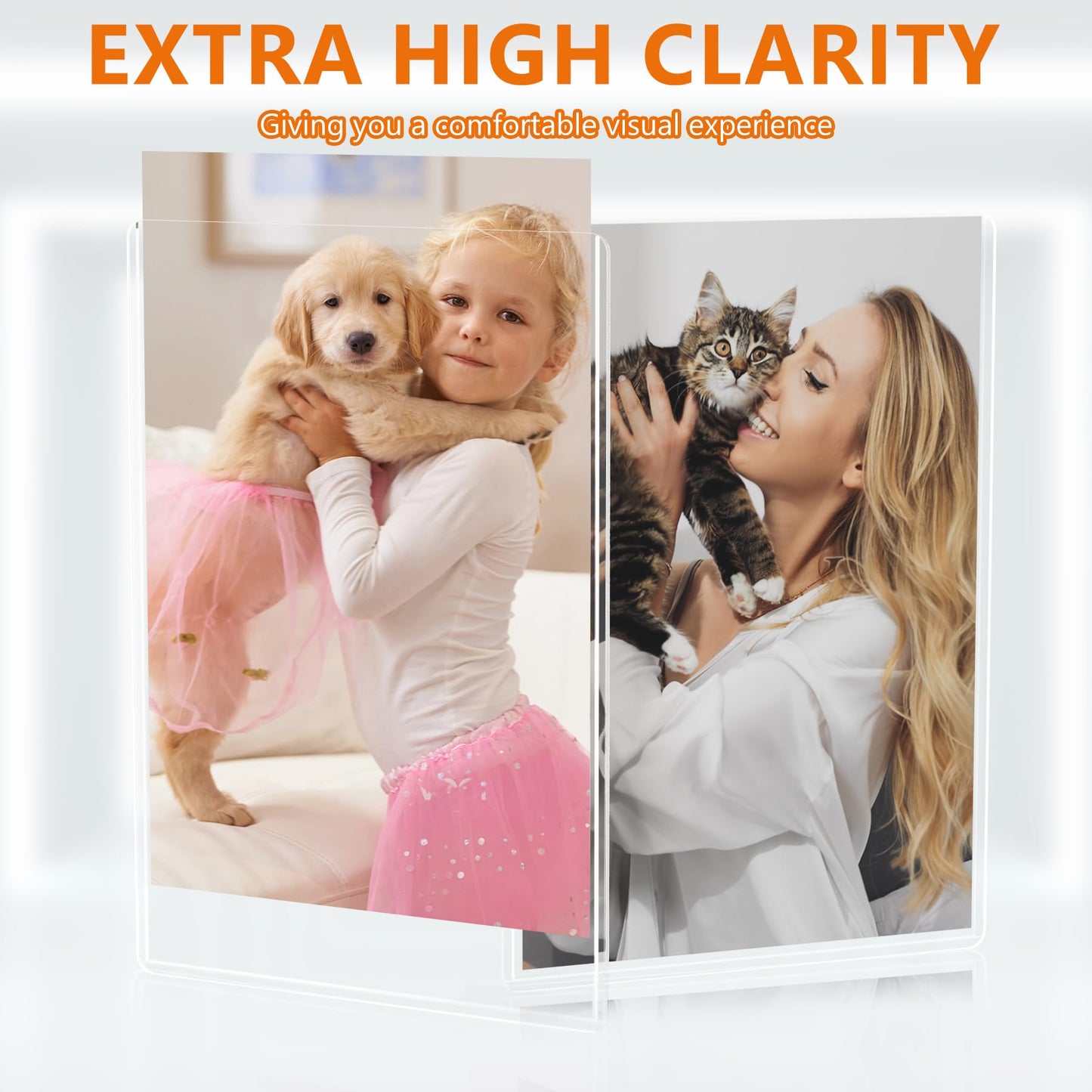 AKONEGE 50PCS 6" x 9" Rigid Print Protectors Clear Hard Plastic Large Card Sleeves for Jumbo Card, Top Loading Rigid Card Sheet Protectors for Postcards, Photos, Trading & Sports Cards