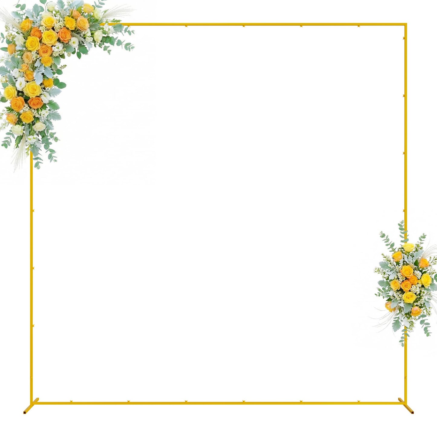 Wokceer Wedding Arch Backdrop Stand Square 8 x 8 FT Wedding Arches for Ceremony Metal Balloon Arch Frame for Wedding Birthday Party Garden Arbor Anniversary Event Decor