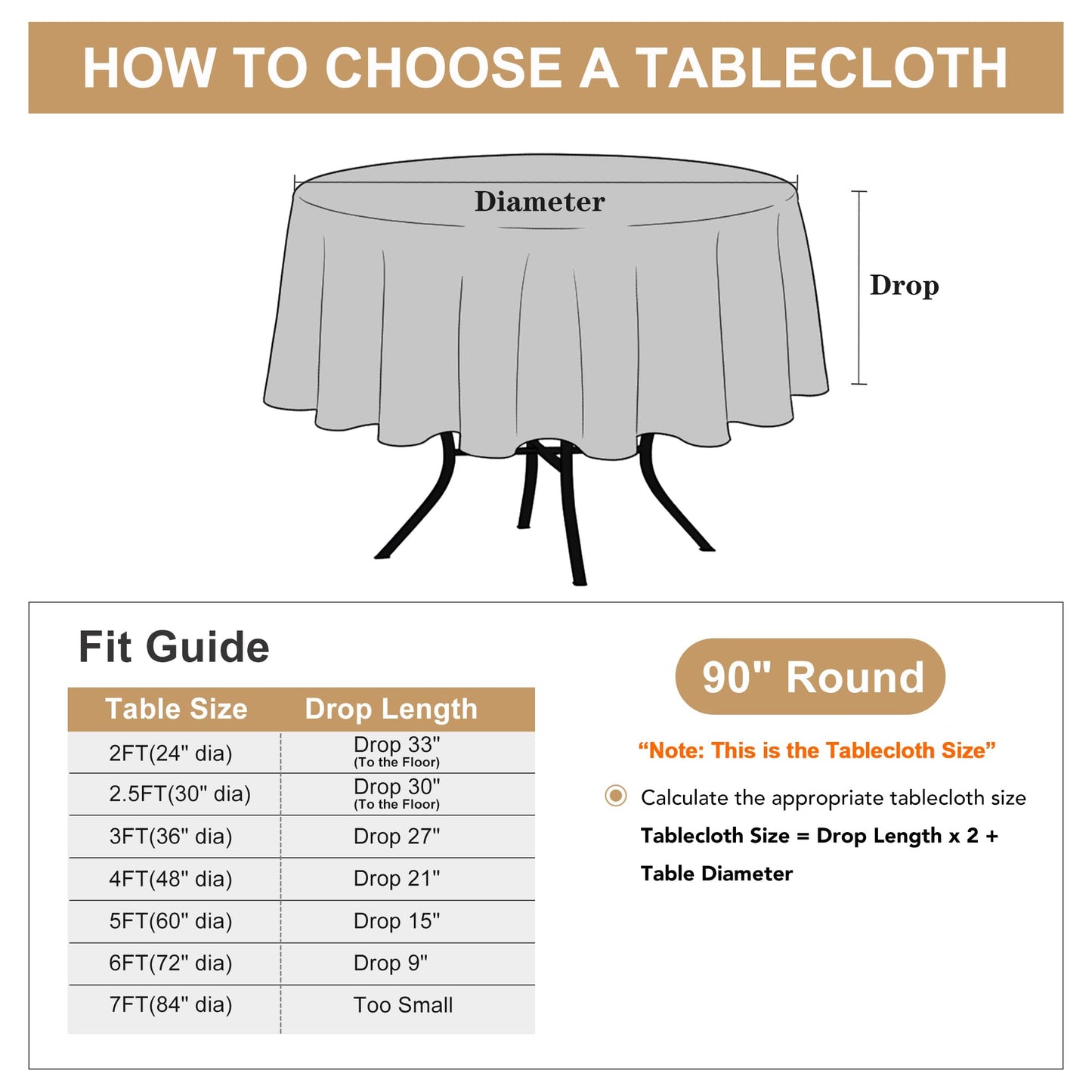 sancua 90 Inch Round Tablecloth White, 8 Pack - Circle Polyester Fabric Table Cloth for Wedding Party Reception Banquet Birthday, Washable Formal Table Cover (Fit 30-72 Inch Tables)
