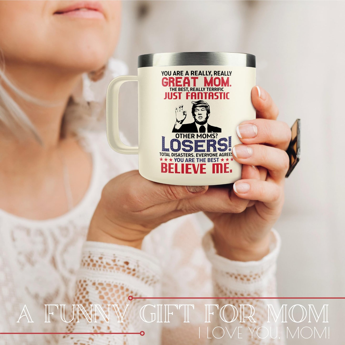 UMACVN Gifts for Mom from Daughter Son - Mothers Day Gifts for Mom Wife - Birthday, Valentines, Mother's Day, Christmas Gift Ideas for Moms - Gift for Mama, Moms, Mother from Kids - 14 Oz Coffee Mug