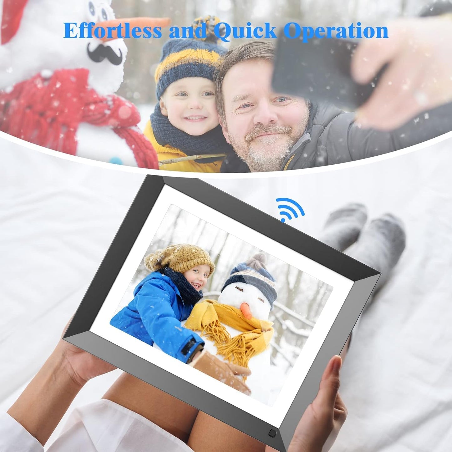 11-inch Smart Picture Frame Digital Calendar - 1600 * 2176 IPS Screen Display, Smart Family Calendar, Motion Sensor, Share Photo Video via App Email, Gifts for Mom Dad