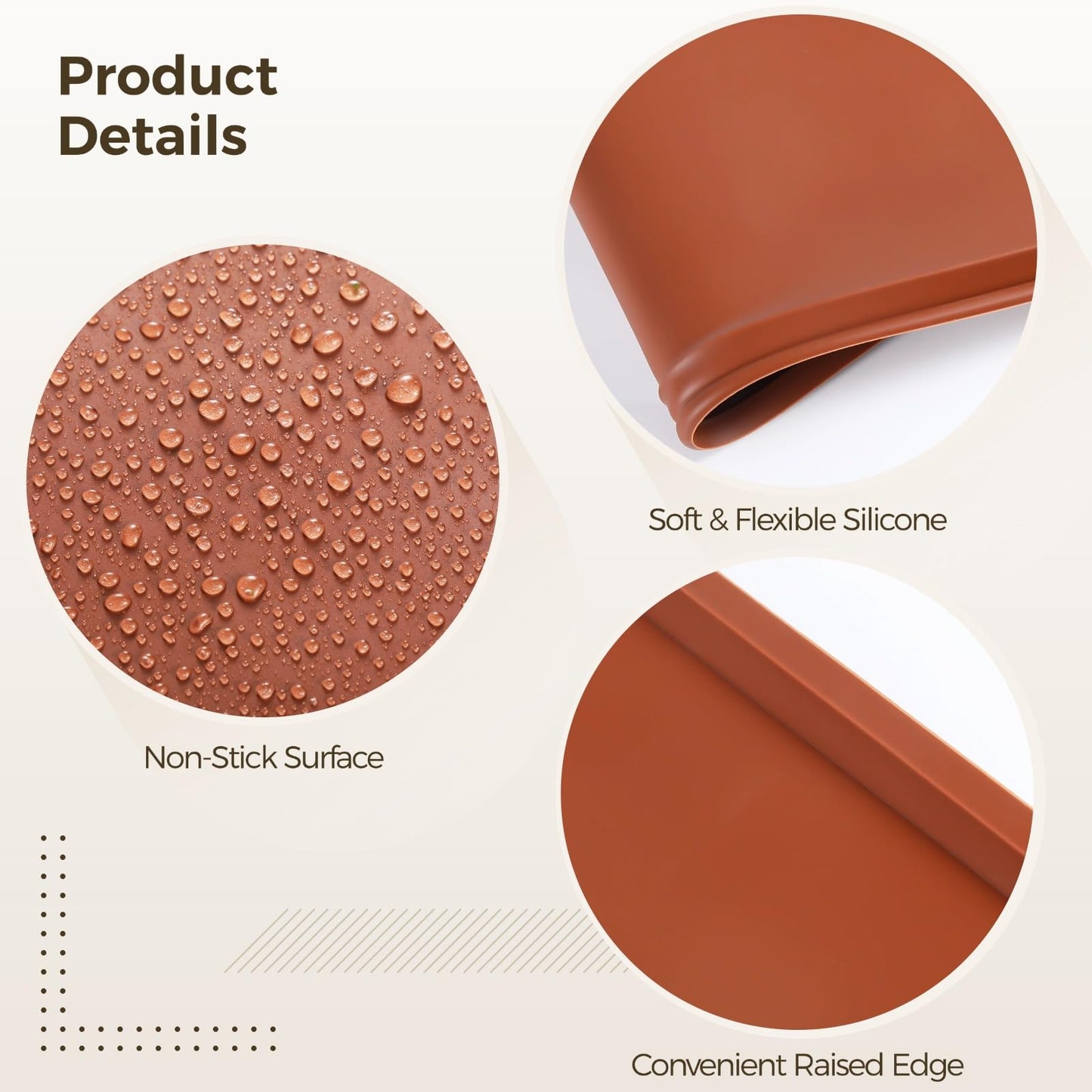 Skdqiee 8 Pcs Silicone Dehydrator Liners, 14 x 14 in Silicone Sheets for Dehydrator Work with Excalibur, Non-Stick Fruit Leather Sheet with Border for Produce Meat Liquid