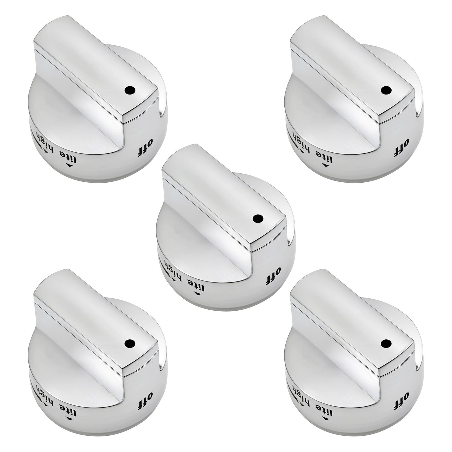 Upgraded W11101439 5 Pack Oven Range Burner Knobs, Surface Burner Knob for Maytag Whirlpool Gas Stove Knobs, MGR6600FZ0, MGR6600FB0, MGR6600FZ1, MGR7700LZ1, MGR6600FW0, Replace W10858251 AP6238046