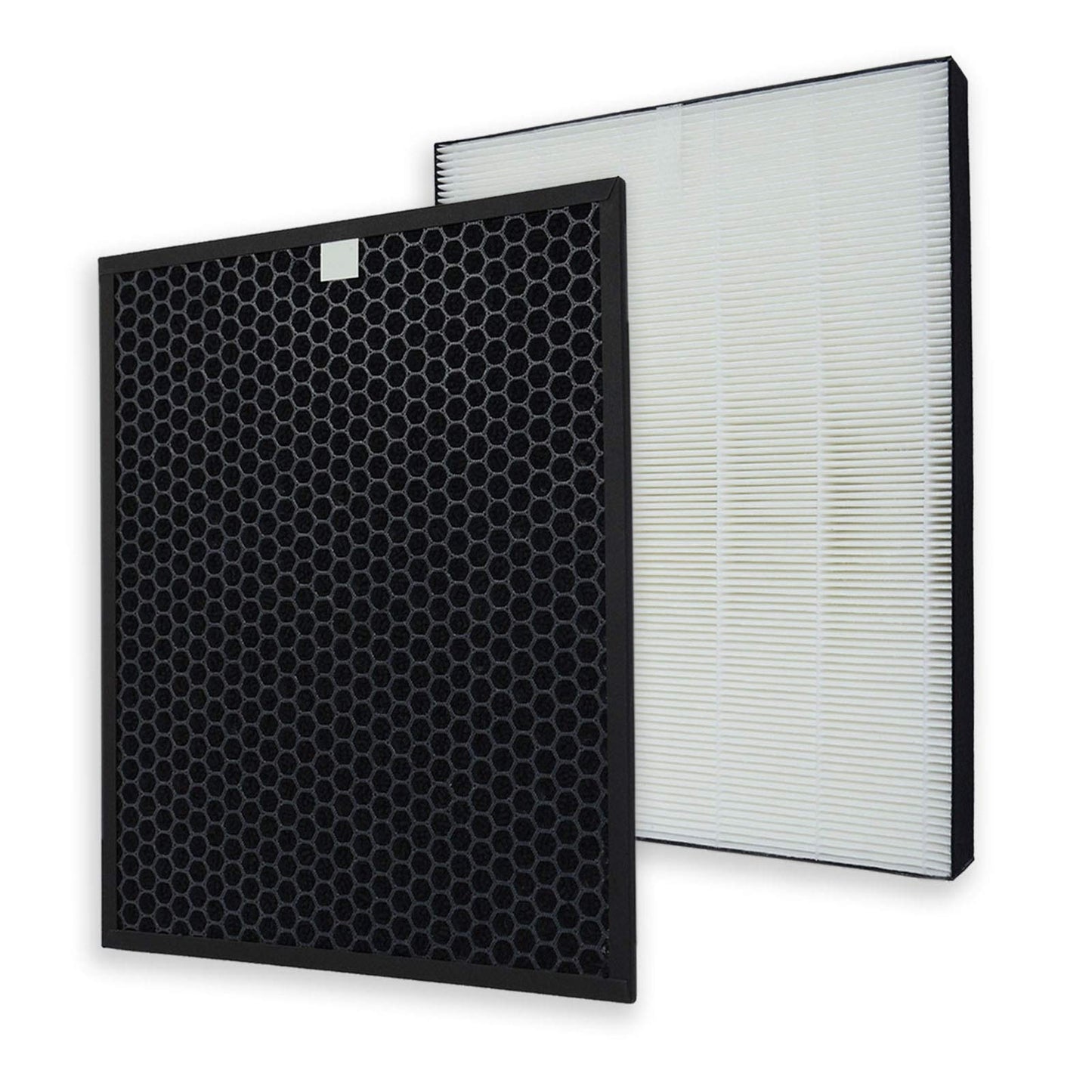 PUREBURG Replacement Filter Compatible with Sharp FP-F60UW FP-F60U-W Air Purifier Part FZ-F60HFU FZ-F60DFU, H13 True HEPA and Activated Carbon Air Clean Odors