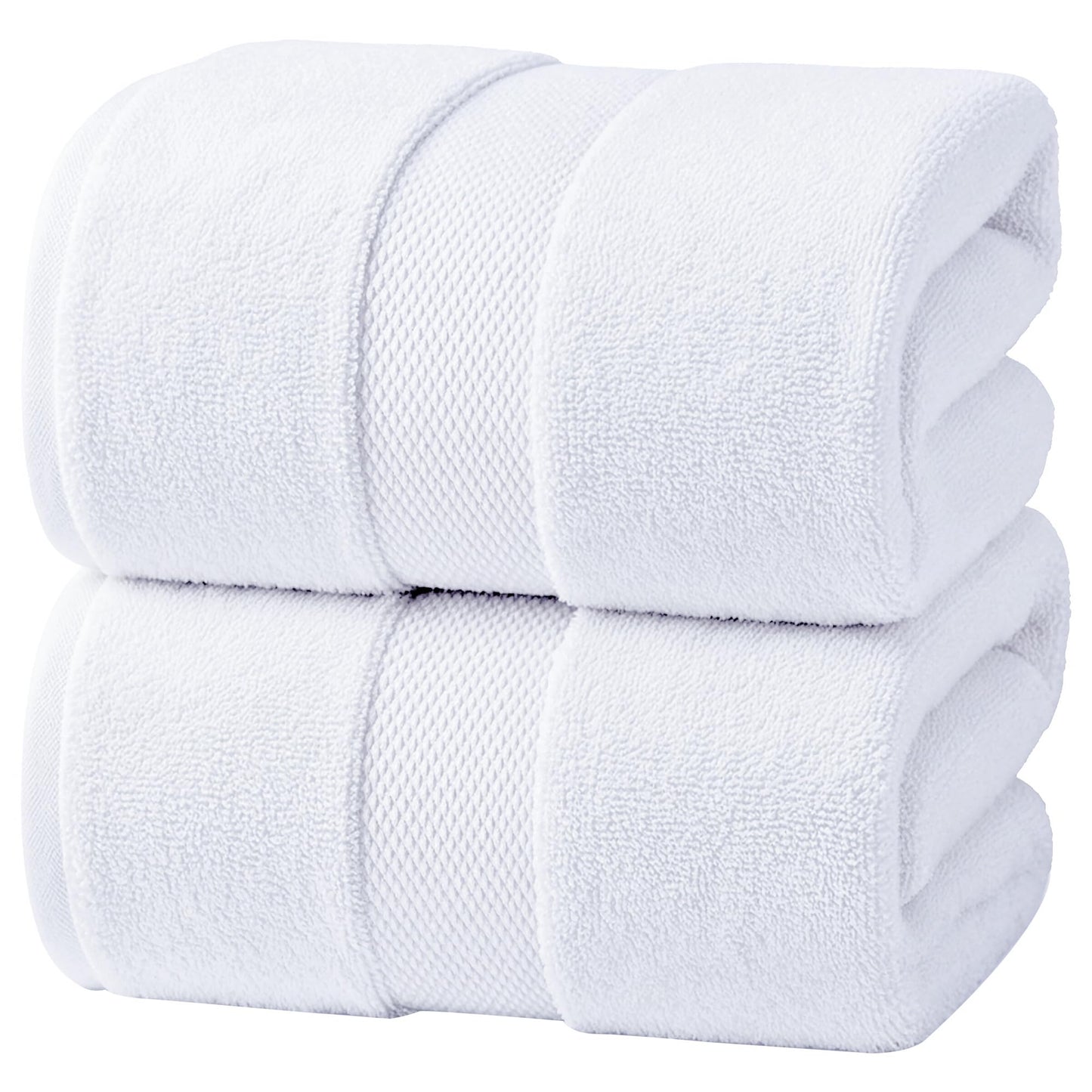 Infinitee Xclusives Jumbo Bath Sheets Towels for Adults – 600 GSM (35X70 Inches)– 100% Ring Spun Cotton, Soft and Absorbent Large Bath Towels for Bathroom (Brilliant White)