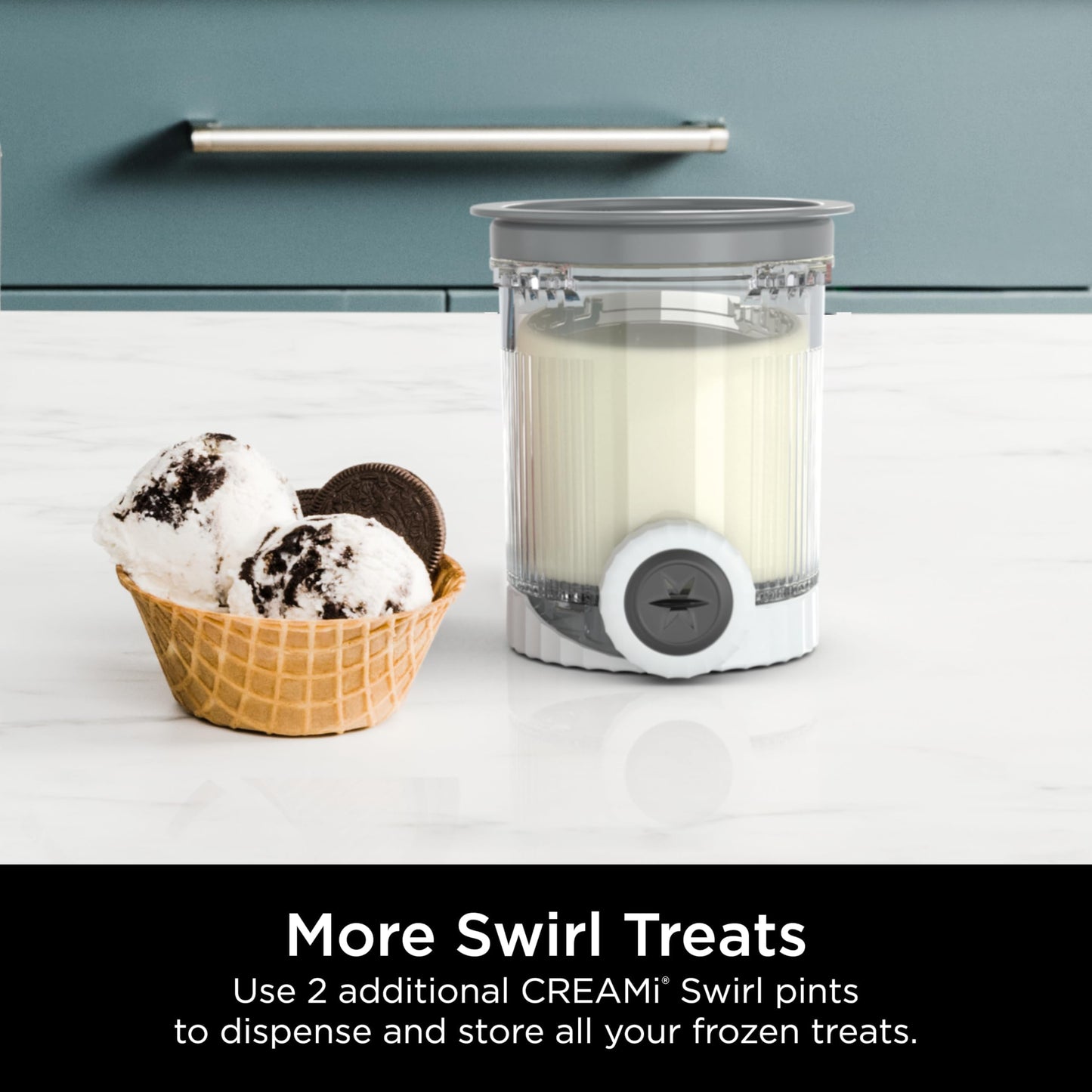 Replacement Pints and silicone Lids (4 Pack) - Compatible with Ninja Swirl Creami NC700 Series Ice Cream Maker, BPA-Free, Dishwasher Safe (4pc（Gray, Blue, Green, pink）＋(Dust/handle cover))