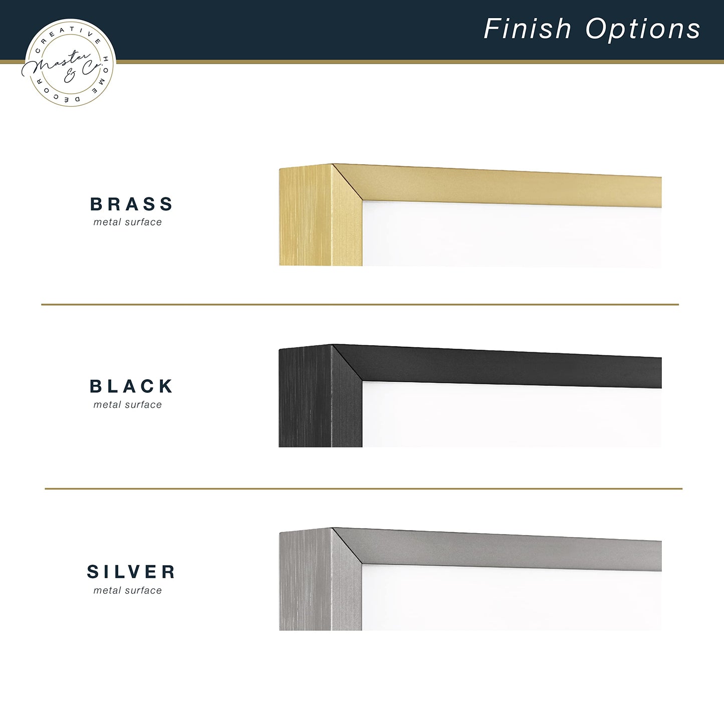 MCS Master & Co. Foundry Metal 18x18 Matted Picture Frame with 8x8 Photo Display, Black Vertical & Horizontal Wall Hanging Frame for Photos & Artwork (1-Pack)