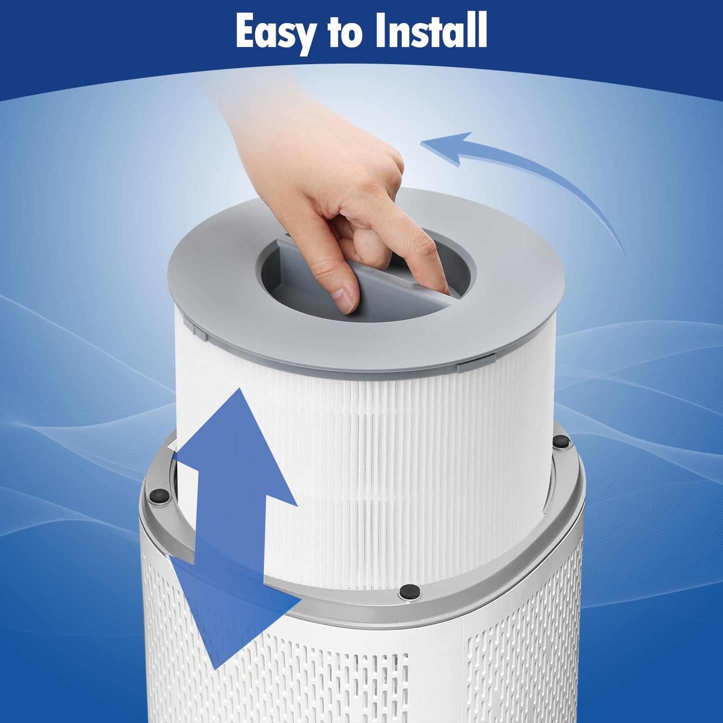 Senowi 2 Pack 12030 Medium Room Air Purifier Replacement Filter Compatible with Clorox 11030 & 11031 Air Cleaner Purifier for Home, 1,000 Sq. Ft. Capacity, Part #12030