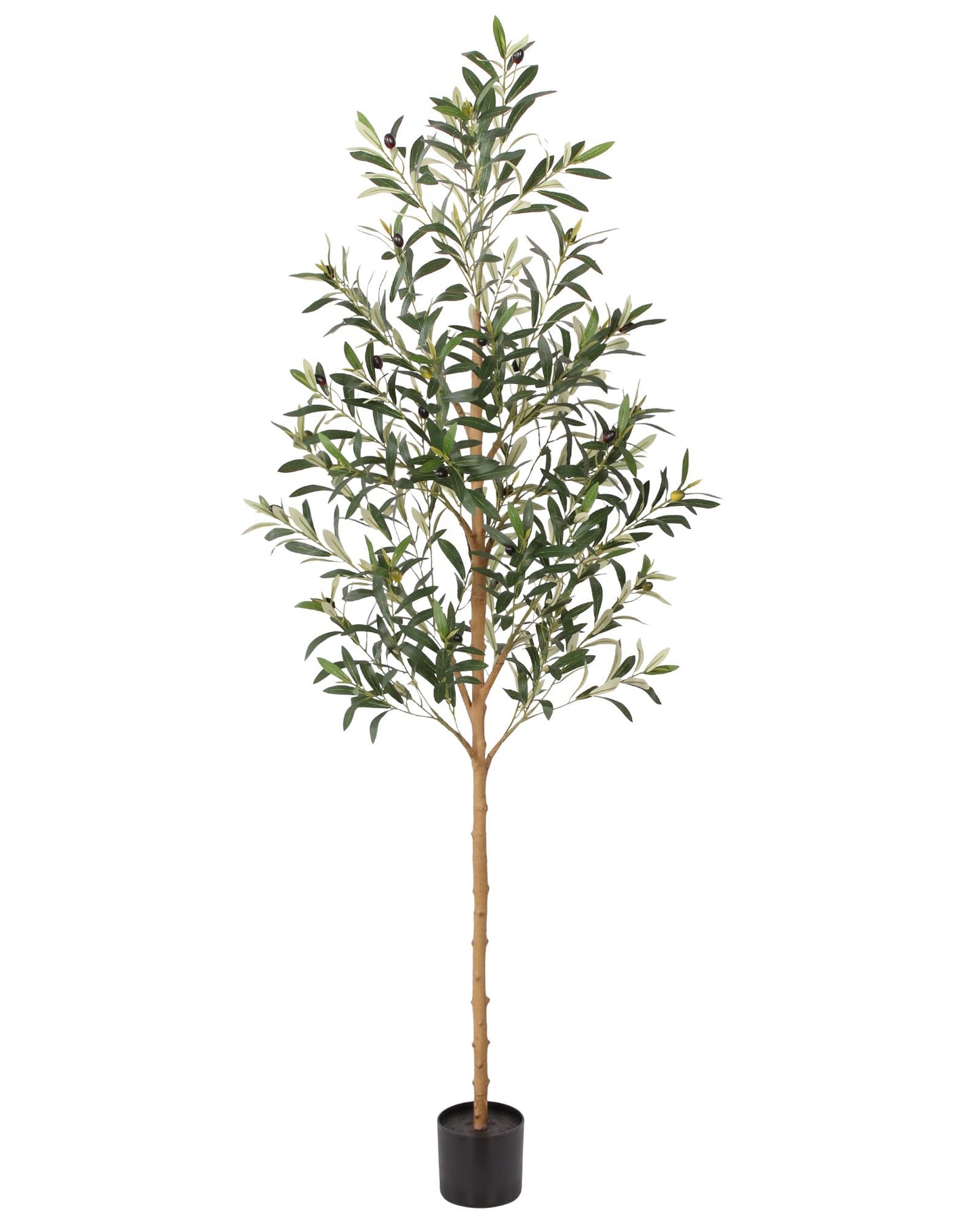 FLOWORLD 6FT Olive Trees Artificial Indoor, Tall Fake Olive Tree (72in) with Realistic Leaves and Olives, Sturdy Weighted Base,Large Faux Plants for Home Office, Living Room, Outdoor