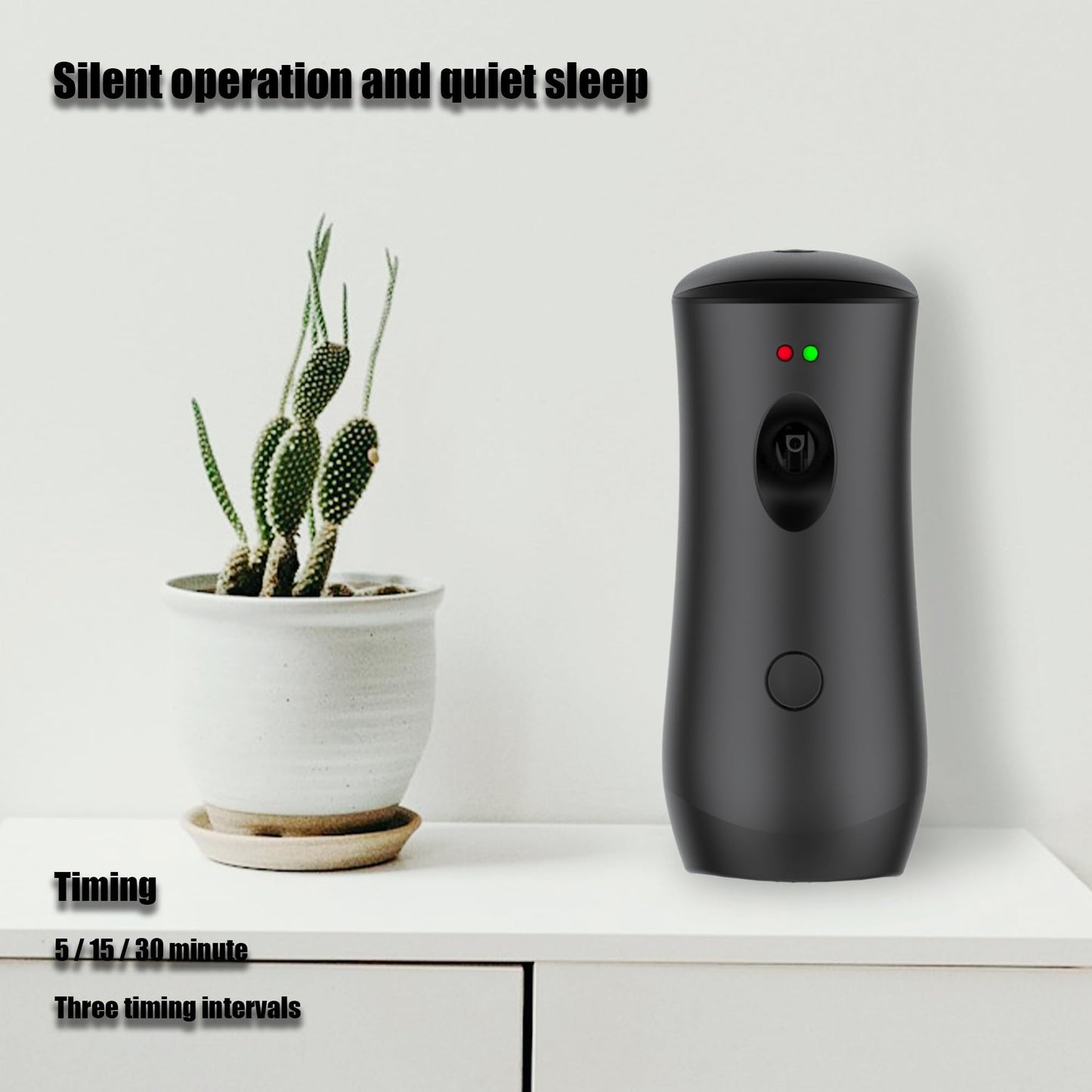 (4-Pack) Auto Air Freshener Spray Dispenser Free Stand or Wall Mounted Automatic Aerosol Aroma Machines are Widely Used in Hotels, Bedrooms, Airports, Bathrooms, Offices, Commercial Places (Black 001)