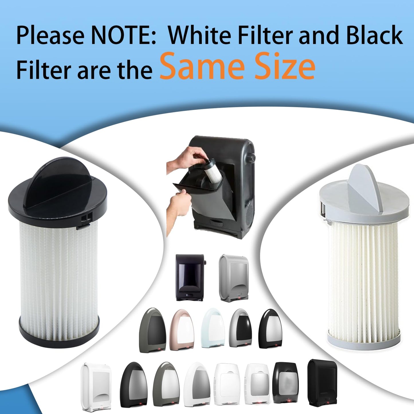 4 Pack HEPA Pre-Motor Filters Compatible with Eye-Vac Series Home, Pro, Pet, Air and Plus, Also Compatible with NeoVac Elite- Touchless Stationary Vacuum, Compare to Part # EV-PMF