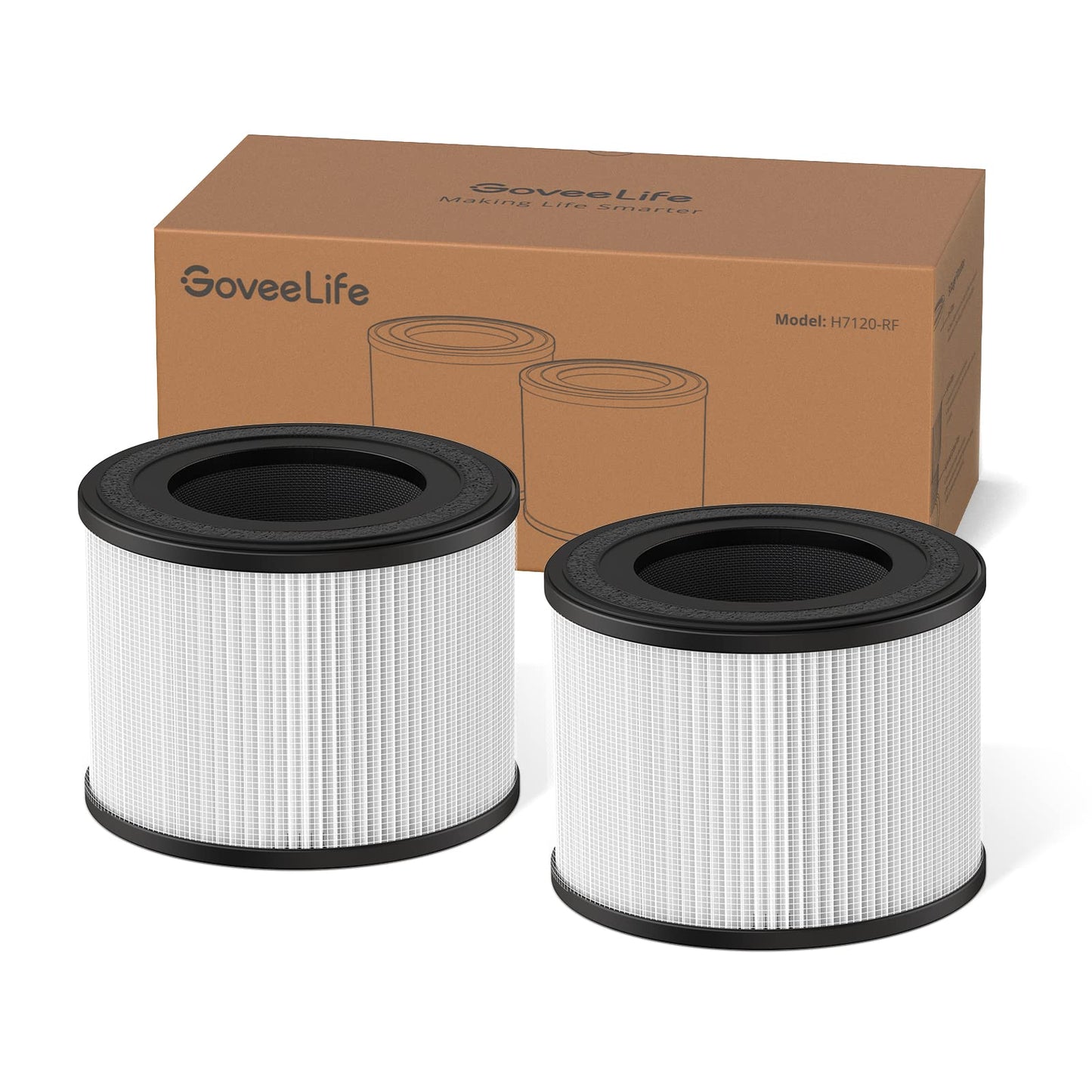 GoveeLife Air-Purifier Replacement Accessories only for H7120101, 2 Pack, H11 HEPA