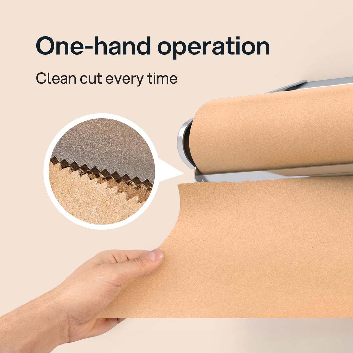 Kenley Butcher Paper Dispenser - Large Holder and Cutter for Wrapping Butcher Craft Freezer Paper Roll 18 Inch - Wall Mount or Tabletop - Carbon Steel Non-Slip Cutter with Serrated Blade - Easy to Use