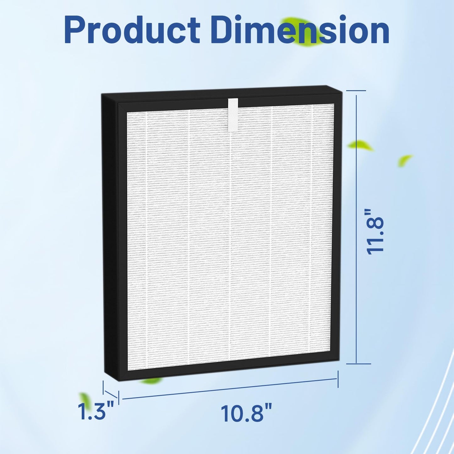 LemonQueen TZ-K2 Replacement Filter Compatible with ToLife Air Puri-Fier Filter TZ-K2-A, 3-in-1 H13 HEPA with Activated Carbon and Pre-Filter, 4 Pack