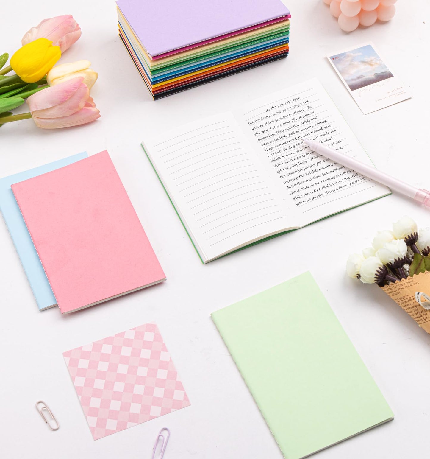 ALKALO 150 Pack Mini Pocket Colorful Lined Notebook Bulk, Journals Bulk, Small Notebooks 3.5x5.5, 30 Sheets/60 Pages, Mini Notebooks for Traveler, Students, School Supplies(Lined-150 pack, 15 Colors)