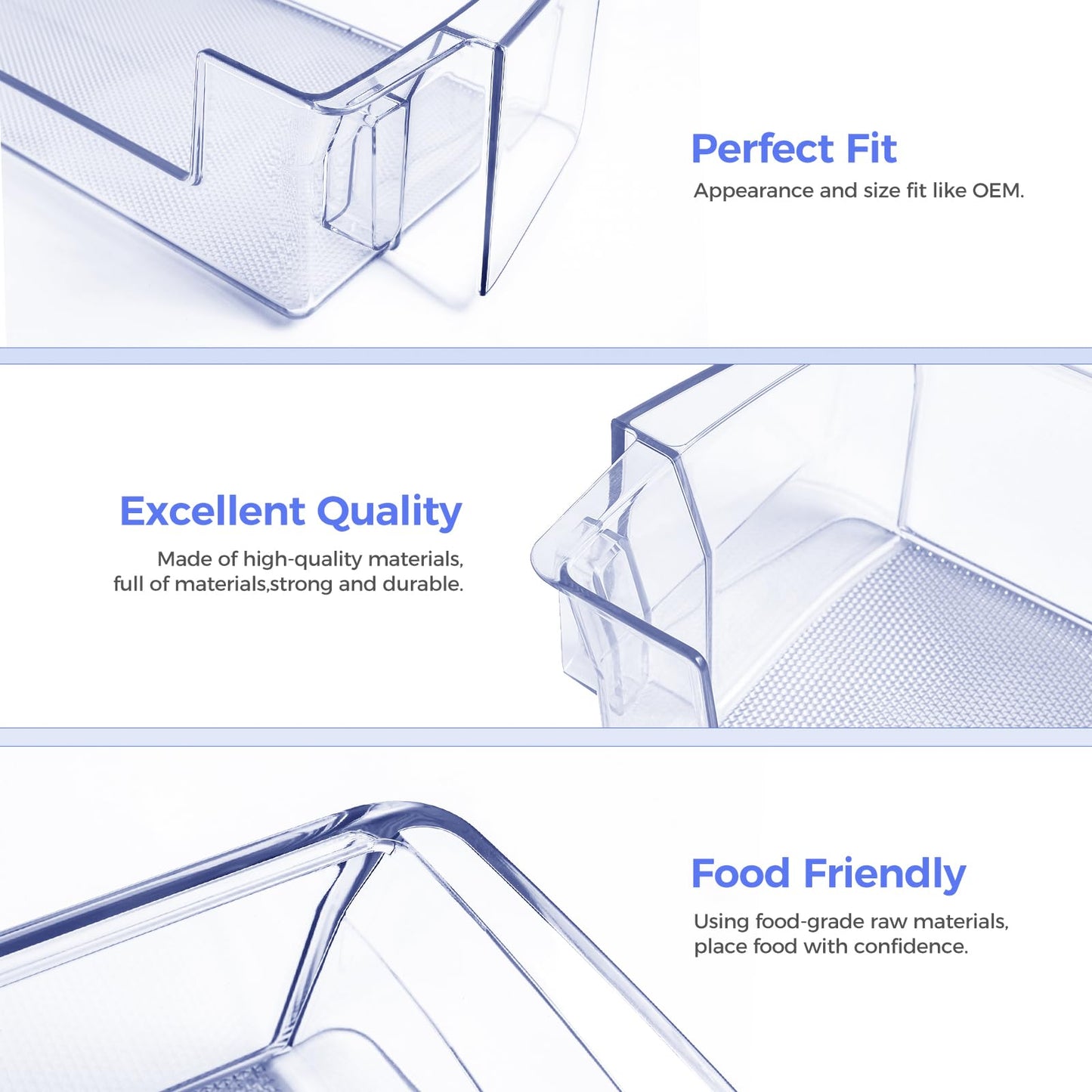 2026 Upgraded DA63-08646A Refrigerator Door Shelf Bin for Samsung Refrigerator, RT21M6213SR RT21M6215SR RT21M6215WW RT21M6213SG RT21M6213WW, Replaces AP6241329 PS12082571 EAP12082571