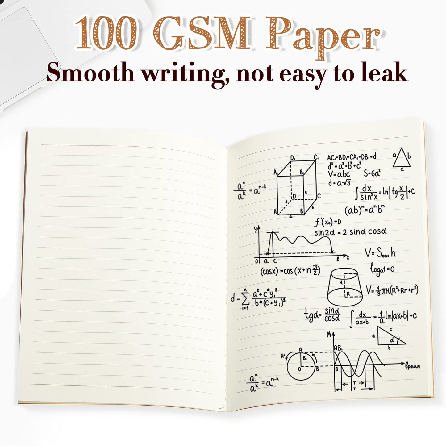 Sabary 72 Pack Kraft Paper Notebook Journals 5.5 Inch x 8.3 Inch A5 Notebook in Bulk Softcover Ruled for Writing Sketch Travel Journal with 60 Pages 30 Sheets(Brown,Line)