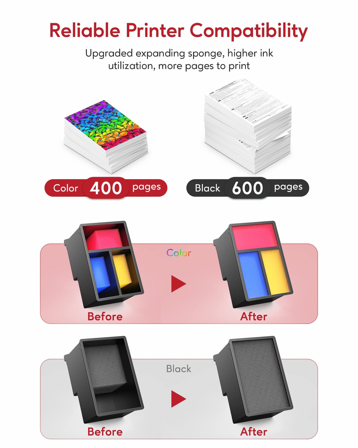 Axlio PG-240XL/CL-241XL Remanufactured Ink Cartridges Replacement for Canon 240 241, 240XL 241XL Combo Pack Use to Canon MG3620 TS5120 MG3520 MG2120 MX452 MX512 MX532 Printer (2 Pack)