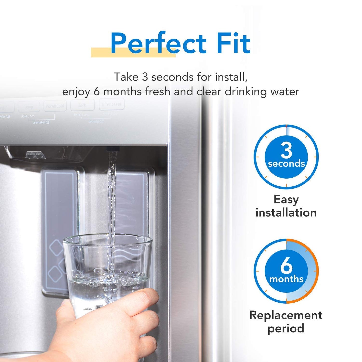 Aqua Fresh LT800P Water Filter Replacement for LG LT800p, ADQ73613401, ADQ73613402, ADQ73613408, ADQ75795104, LSXS26326S, LMXC23746S, LMXC23746D. (3 Pack)