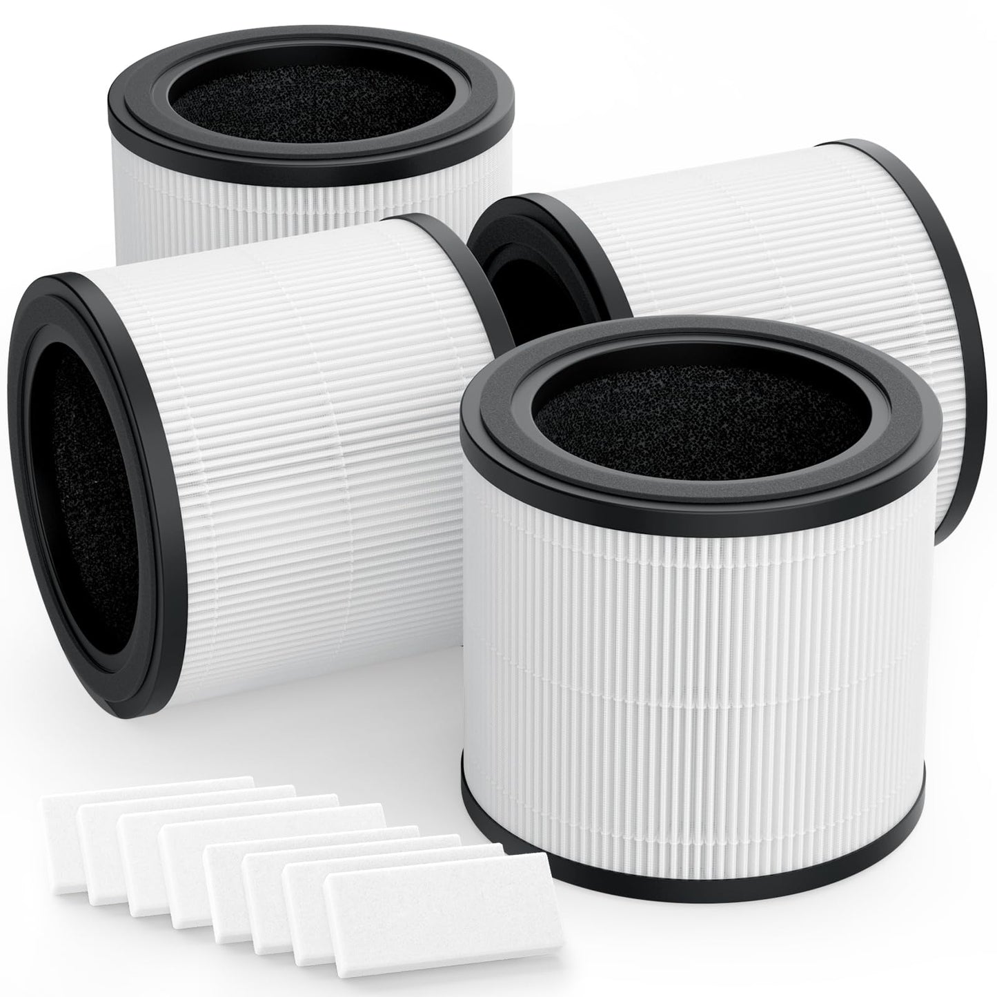 XBWW 4Packs AP2303 Replacement Filter Compatible with KOIOS AP2303 Air Cleaner Purifier with 8pcs Aroma Pads