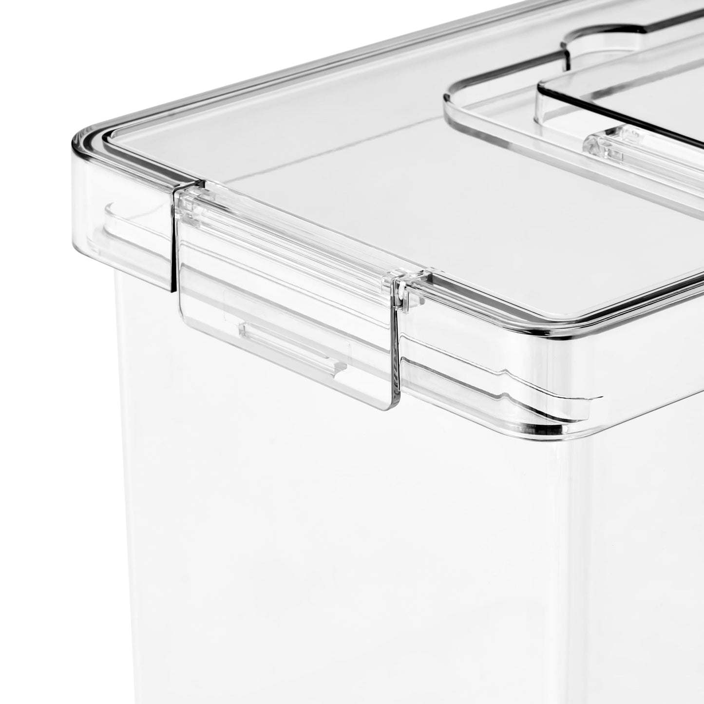 Simply Tidy Clear Letter File Storage Case with Top Handle - Waterproof & Dustproof Organizer for Documents, Craft Supplies & Office Materials, 1 Pack