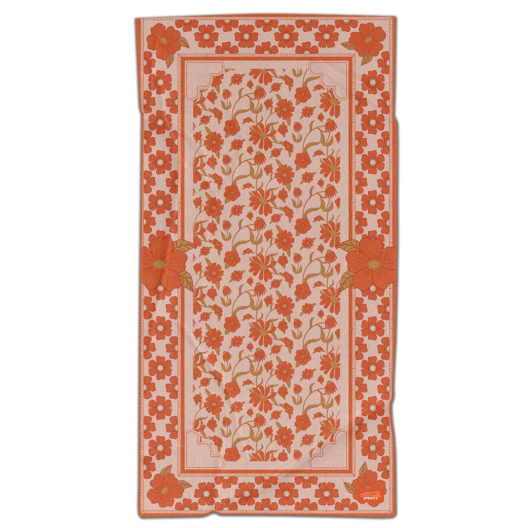 Sprints Athletic Running Towel, Full-Sized, Car Seat Cover - Performance Microfiber (Peaches & Pleasures The Small Kind)