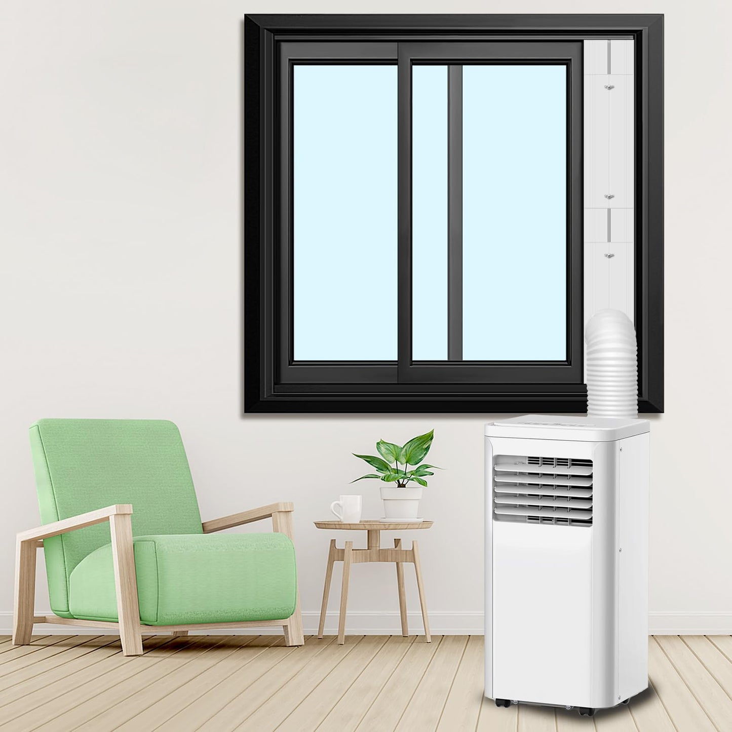 Upgrade Portable Air Conditioner Window Kit with 5.9Inch Exhaust Hose,Portable Air Conditioner Window Vent kit, AC Exhaust Hose Kit, AC Window Vent Kit