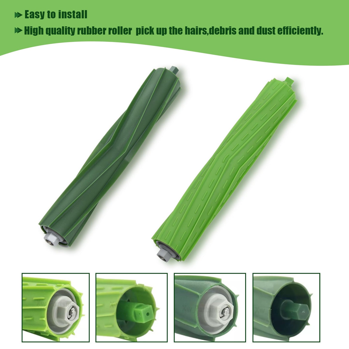 LOVECO Replacement Accessories Compatible for iRobot Roomba I & J Series, i8+ i7+ i6+ i5+ i4+ i3+ i2+ i1+ j8+ j7+ j6+ j5+, 2 Set Multi-Surface Rubber Brush, 10 Filter, 10 Side Brush, 10 Dust Bag
