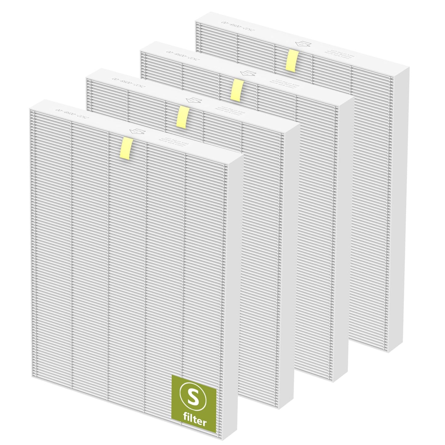 4 Pack C545 True HEPA Replacement Filter S Compatible with Winix C545, B151, P150, 9300 Air Purifier, Ture HPEA Filter S Only, Part number 1712-0096-00