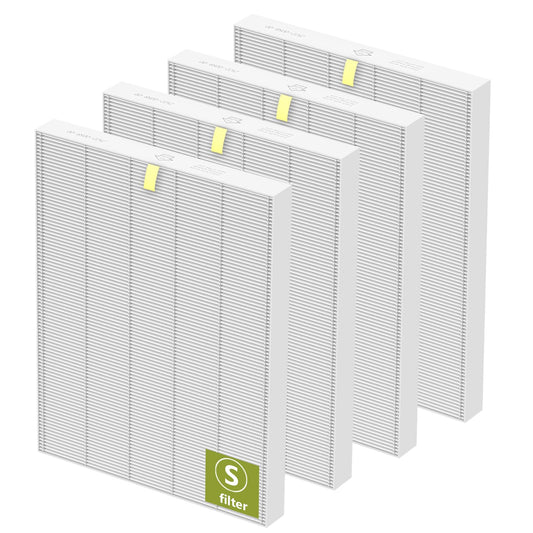 4 Pack C545 True HEPA Replacement Filter S Compatible with Winix C545, B151, P150, 9300 Air Purifier, Ture HPEA Filter S Only, Part number 1712-0096-00