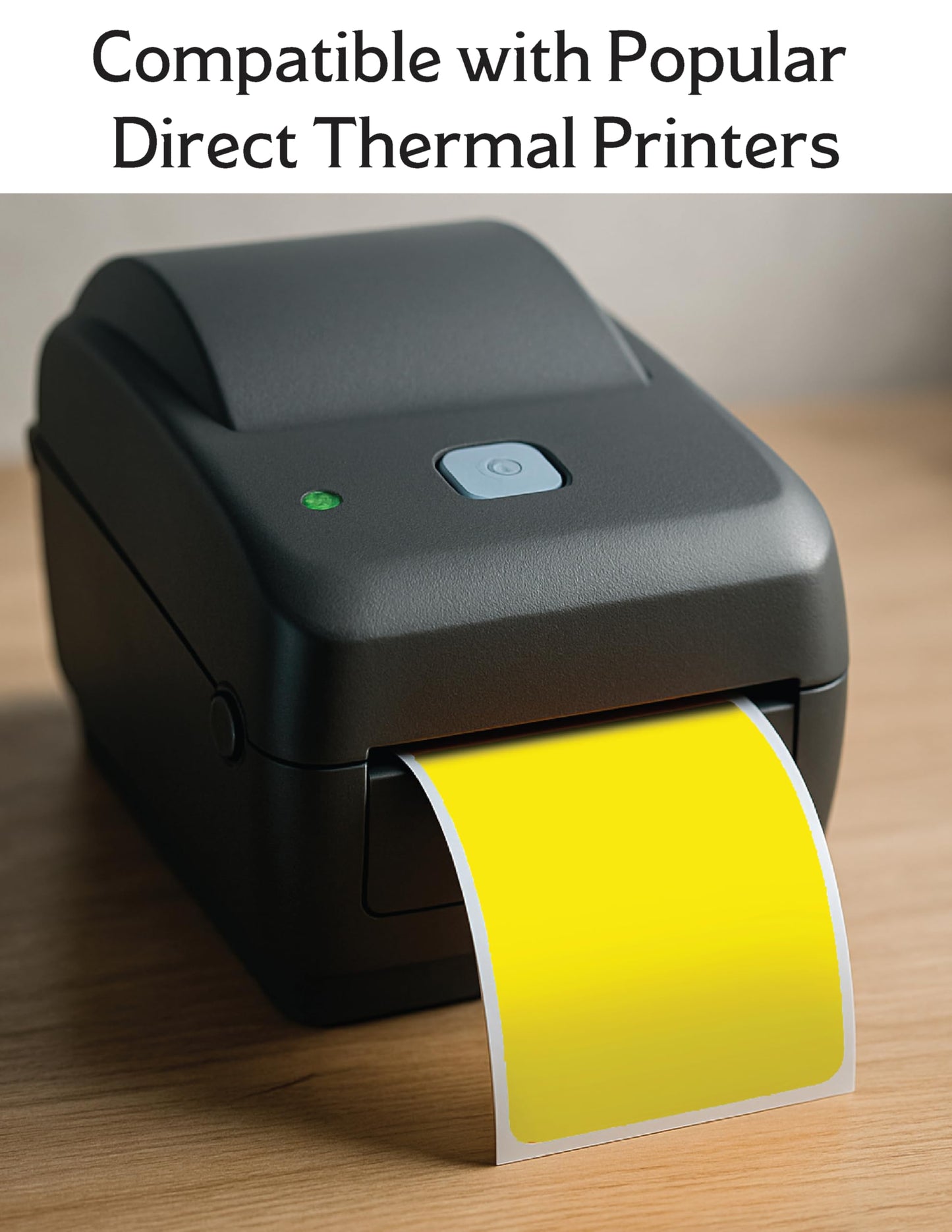 4" X 6" Direct Thermal Shipping Labels | Yellow | 1" Cores w/Perfs Easy Tear | Made in USA | Printing Label | 500 Labels | 250 Labels per Roll | 2 Rolls | Blank Labels